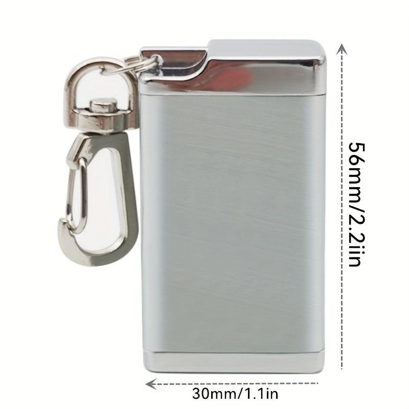 Portable Mini Ashtray Keychain with Hook and Lid