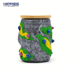 Halloween Theme Sealed Jar Luminous Clay Storage Jar