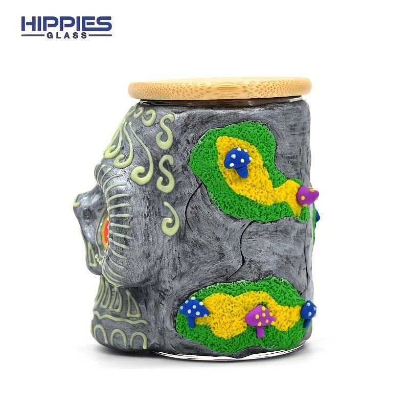 Halloween Theme Sealed Jar Luminous Clay Storage Jar