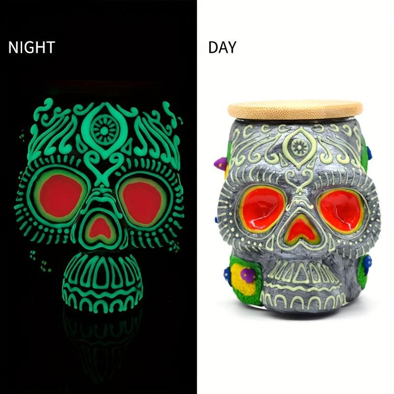 Halloween Theme Sealed Jar Luminous Clay Storage Jar