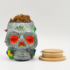 Halloween Theme Sealed Jar Luminous Clay Storage Jar