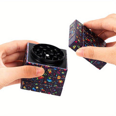 1pc Creative Pattern Square Grinder Spice Grinder Grinding Machine