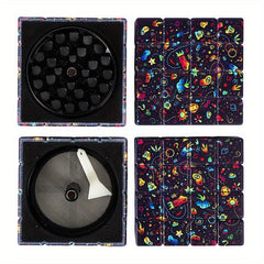1pc Creative Pattern Square Grinder Spice Grinder Grinding Machine