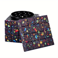 1pc Creative Pattern Square Grinder Spice Grinder Grinding Machine