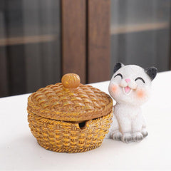 Cartoon Ashtray With Cover Windproof Home Decor Gift For Men Women