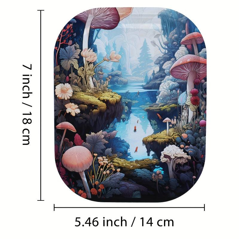 Creative Pattern Metal Rolling Tray Wake Up Tray Fruit Plate Dessert Tray