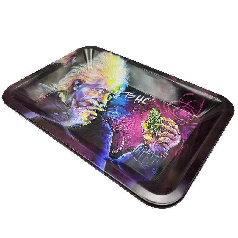 Creative Pattern Rolling Tray Metal Tobacco Wake Up Tray