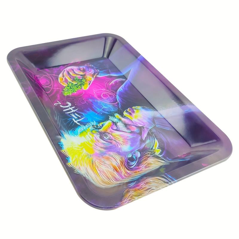 Creative Pattern Rolling Tray Metal Tobacco Wake Up Tray