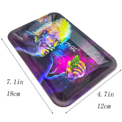 Creative Pattern Rolling Tray Metal Tobacco Wake Up Tray