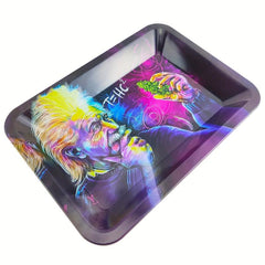 Creative Pattern Rolling Tray Metal Tobacco Wake Up Tray