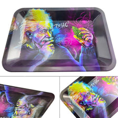 Creative Pattern Rolling Tray Metal Tobacco Wake Up Tray