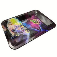 Creative Pattern Rolling Tray Metal Tobacco Wake Up Tray