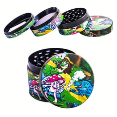 50MM Creative Pattern Metal Grinder Spice Crusher Kitchen Supplies