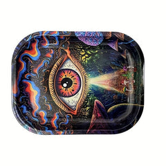 Creative Metal Rolling Tray Cartoon Design Washable Cigarette Plate