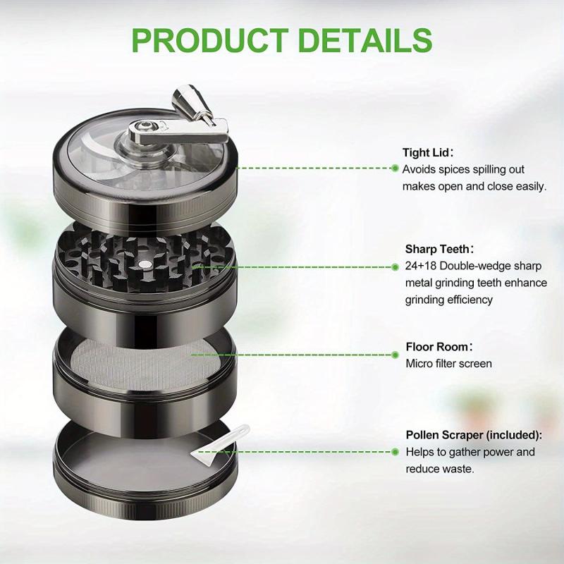 4 Layer Hand Crank Grinder Spice Crusher Kitchen Supplies