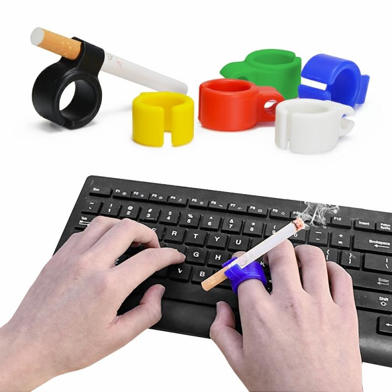 Silicone Cigarette Holder Ring Portable Hand Rack Waterproof Finger Clip