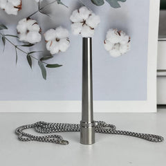 1pc Reusable Stainless Steel Mouth Tips with Hang Chain for Smoking Product