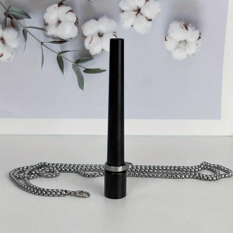 1pc Reusable Stainless Steel Mouth Tips with Hang Chain for Smoking Product