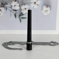 1pc Reusable Stainless Steel Mouth Tips with Hang Chain for Smoking Product