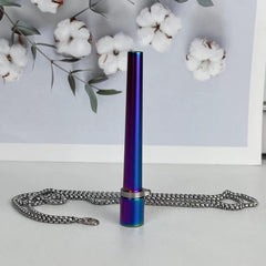 1pc Reusable Stainless Steel Mouth Tips with Hang Chain for Smoking Product