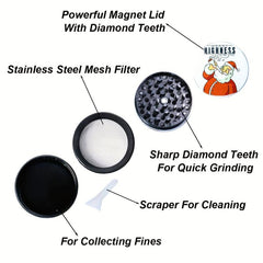 50MM Christmas Pattern Grinder Spice Crusher Kitchen Supplies