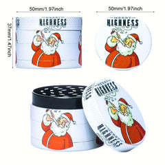 50MM Christmas Pattern Grinder Spice Crusher Kitchen Supplies