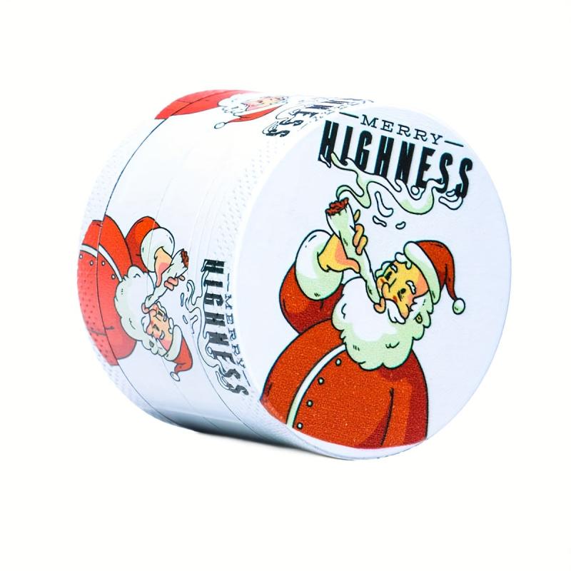 50MM Christmas Pattern Grinder Spice Crusher Kitchen Supplies