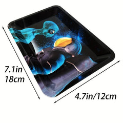 Creative Pattern Rolling Tray Operation Tray Durable Multipurpose Wake Up Tray