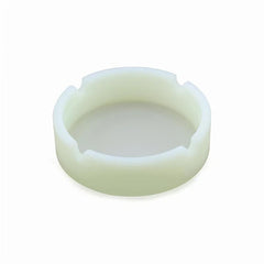 Soft Silicone Round Ashtray Portable Fluorescent Anti Scalding Cigarette Holder