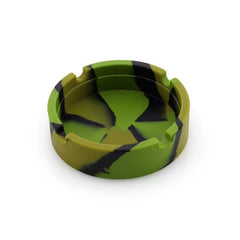 Soft Silicone Round Ashtray Portable Fluorescent Anti Scalding Cigarette Holder