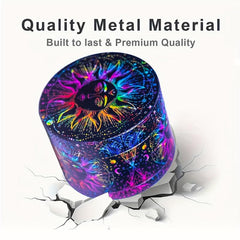50MM Creative Pattern Metal Grinder Spice Crusher Kitchen Supplies