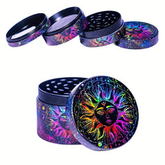 50MM Creative Pattern Metal Grinder Spice Crusher Kitchen Supplies