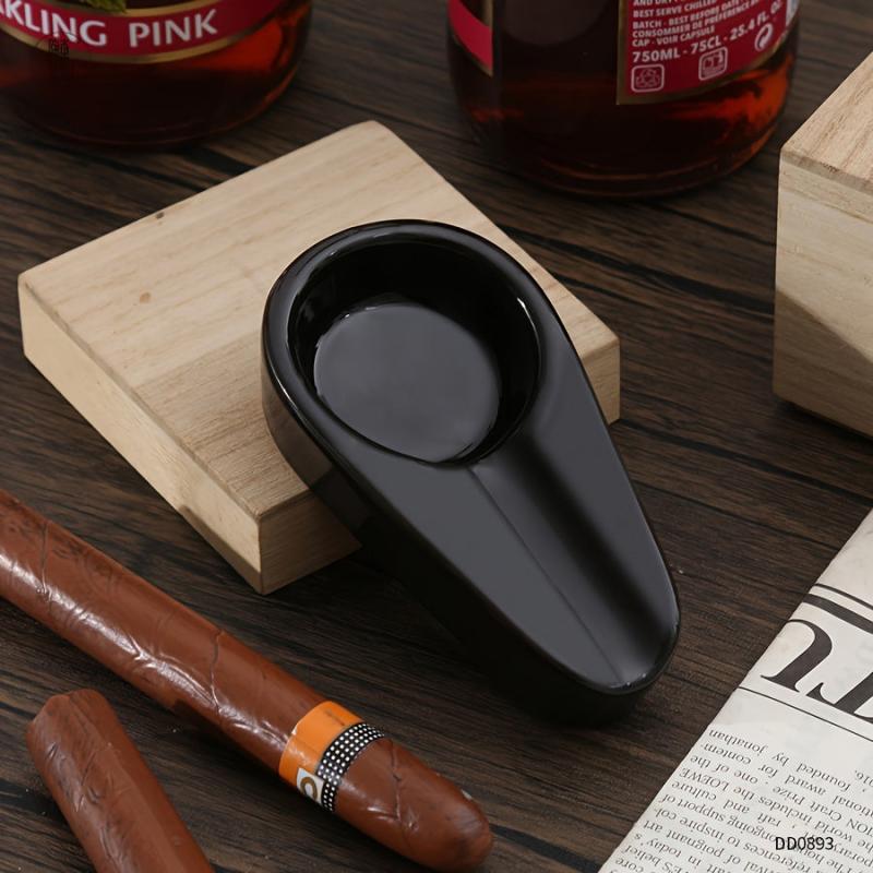 Gilt Ceramic Portable Travel Ashtray Father's Gift Household Accessory