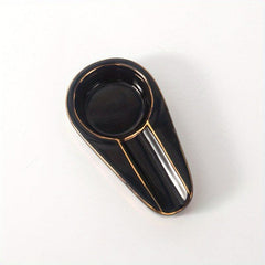 Gilt Ceramic Portable Travel Ashtray Father's Gift Household Accessory