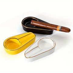 Gilt Ceramic Portable Travel Ashtray Father's Gift Household Accessory