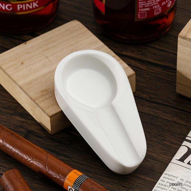Gilt Ceramic Portable Travel Ashtray Father's Gift Household Accessory