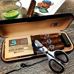 Stainless Steel Cigar Cutter Double Blade Long Handle Cigar Clipper