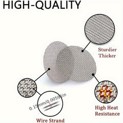 100pcs Metal Filter Net Mini Round Filter Screen Household Gadgets