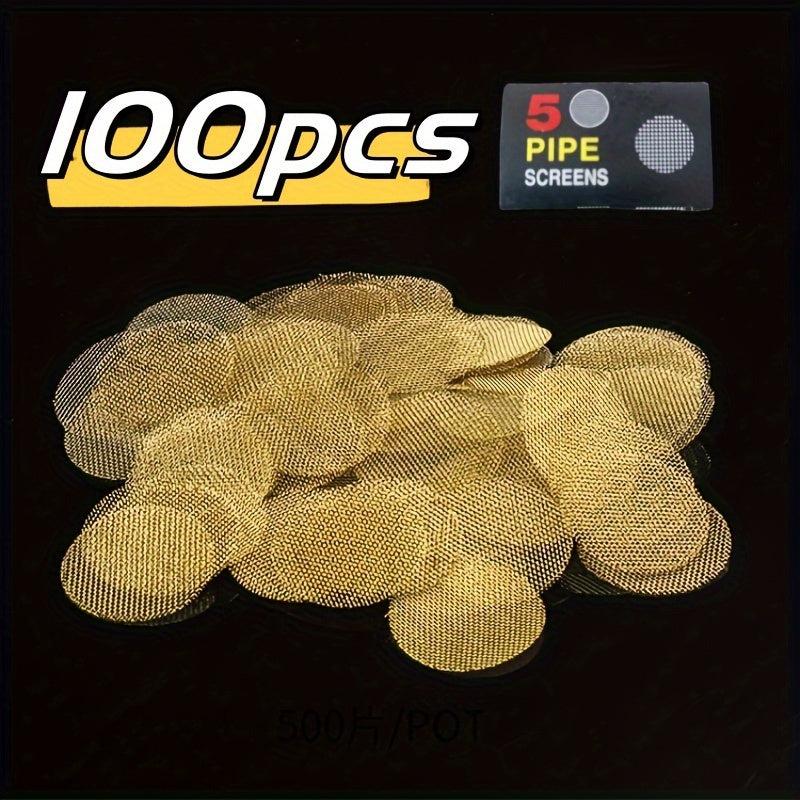 100pcs Metal Filter Net Mini Round Filter Screen Household Gadgets