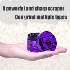 50MM Creative Pattern Metal Grinder Spice Crusher Kitchen Supplies