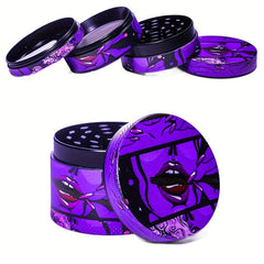 50MM Creative Pattern Metal Grinder Spice Crusher Kitchen Supplies