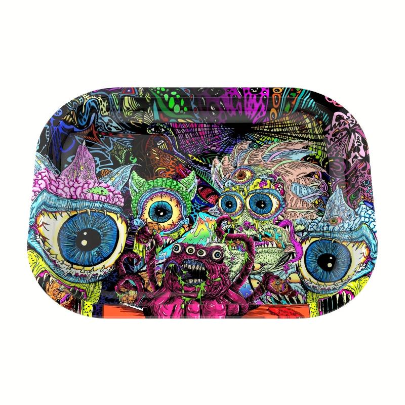 Creative Pattern Rolling Tray Wake Up Tray Dessert Tray Chrismas Decor