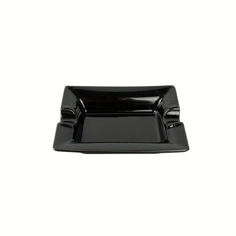 1pc Square Ceramic Ashtray Decorative Ashtray for Home Hotel Bar Office