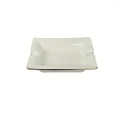 1pc Square Ceramic Ashtray Decorative Ashtray for Home Hotel Bar Office