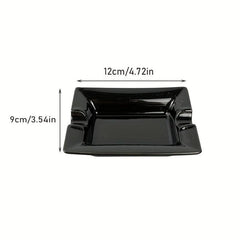 1pc Square Ceramic Ashtray Decorative Ashtray for Home Hotel Bar Office