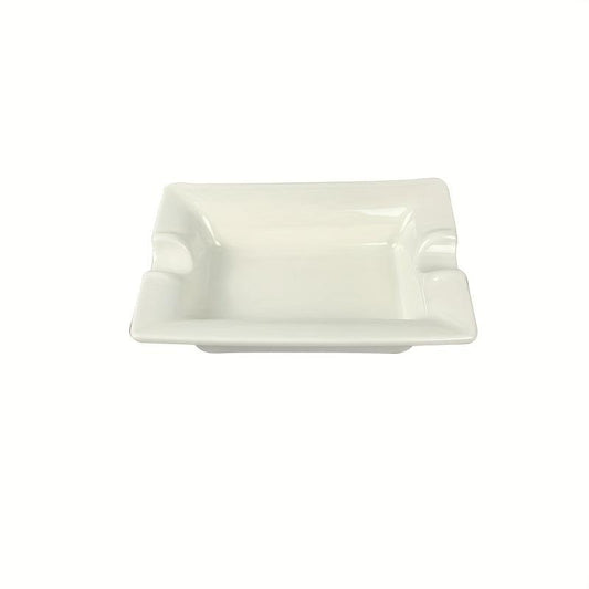 1pc Square Ceramic Ashtray Decorative Ashtray for Home Hotel Bar Office