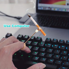 Spring Claw Cigarette Clamp Finger Ring Holder Adjustable