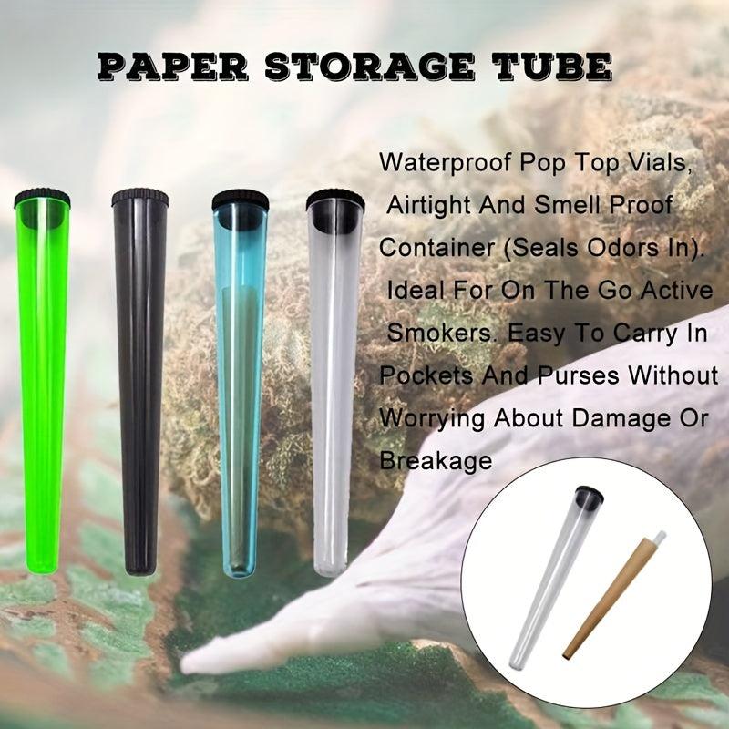 4pcs Plastic Cigarette Storage Tube with Cover Moisturizing Tank for Cigarette