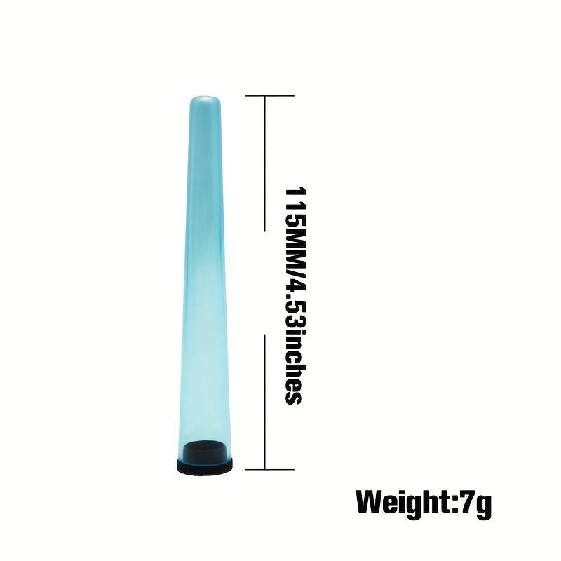 5pcs Plastic Tapered Storage Tube 115MM Trumpet Tube With Cover Roll Paper