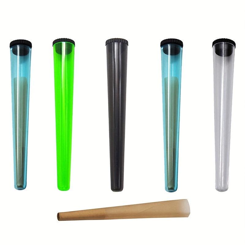 5pcs Plastic Tapered Storage Tube 115MM Trumpet Tube With Cover Roll Paper